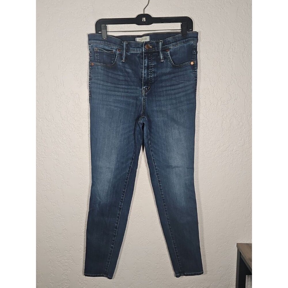 Women's Madewell 10” High Rise Skinny Jeans Size 31x28 Dark Wash